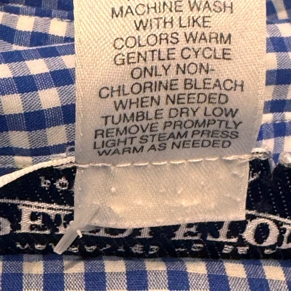 Vintage Pendleton Women's Blue and White Gingham Blouse - Picture 5 of 5